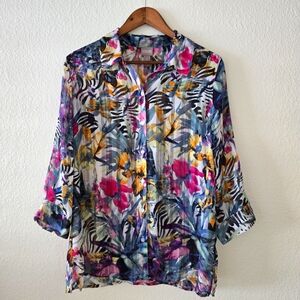 Chicos Tropical Blouse